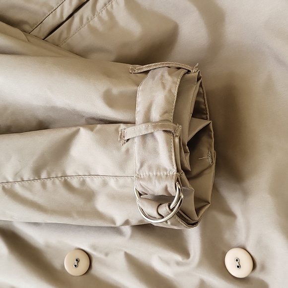 EUC Vintage Peter Daniels women's gold metallic oversized trenchcoat, 14 no belt - Picture 9 of 12